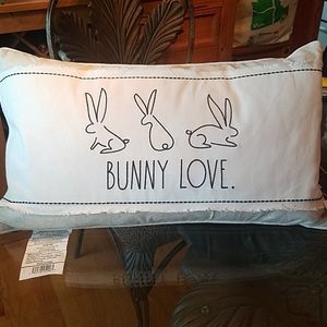 Rae Dunn 🐇 Bunny Love 💕 Embroidered Pillow